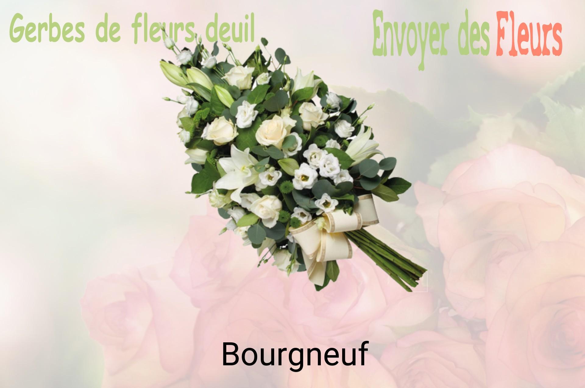 Gerbe de fleurs de deuil livrée à Bourgneuf